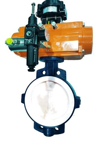 PFA-lined Butterfly Valve